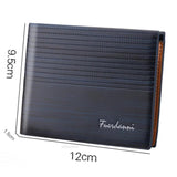 Vintage Leather Men's Short Wallet Horizontal Multi-Card Wallet