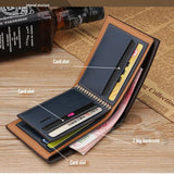 Vintage Leather Men's Short Wallet Horizontal Multi-Card Wallet