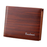 Vintage Leather Men's Short Wallet Horizontal Multi-Card Wallet