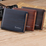 Vintage Leather Men's Short Wallet Horizontal Multi-Card Wallet