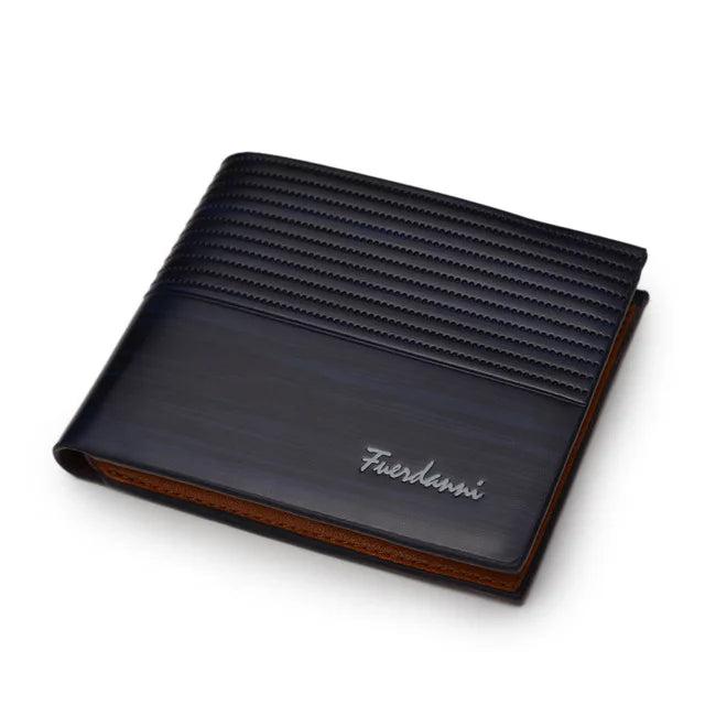 Vintage Leather Men's Short Wallet Horizontal Multi-Card Wallet