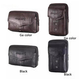 Vintage Men Pu Leather Waist Bag Phone Pouch Travel Hip Purse
