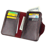 Men Wallet Leather Clutch Bag Magnetic Snap Compartment Purse