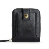 Vintage Men's Short PU Leather Wallet Zipper Clutch