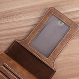 Vintage Men's Short PU Leather Wallet Zipper Clutch
