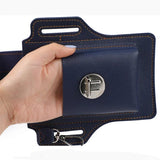 Men's Large Capacity PU Leather Waist Bag Crossbody Pouch