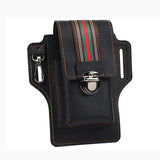 Men's Large Capacity PU Leather Waist Bag Crossbody Pouch