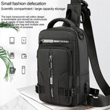 Anti-Theft Men's Crossbody Bag with USB Charging