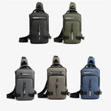 Anti-Theft Men's Crossbody Bag with USB Charging