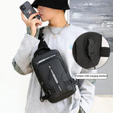 Anti-Theft Men's Crossbody Bag with USB Charging