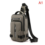 Anti-Theft Men's Crossbody Bag with USB Charging