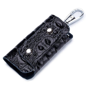 Crocodile Pattern Cowhide Leather Car Key Case