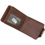 Men's Leather Wallet Vintage Short Purse Crocodile Pattern