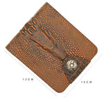 Men's Leather Wallet Vintage Short Purse Crocodile Pattern