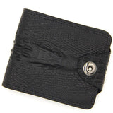 Men's Leather Wallet Vintage Short Purse Crocodile Pattern