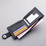 Men PU Wallets Short Zipper Card Holder Money Purses