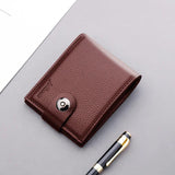 Men PU Wallets Short Zipper Card Holder Money Purses