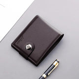 Men PU Wallets Short Zipper Card Holder Money Purses