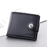 Men PU Wallets Short Zipper Card Holder Money Purses