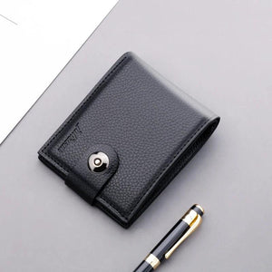 Men PU Wallets Short Zipper Card Holder Money Purses