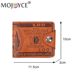 Vintage Men's Bifold Mini Wallet PU Leather Zip Money Bag