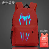 Spider-Man School Bag Luminous Laptop Backpack Superhero Capacity Mochilas