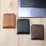 Men's Short Wallet Classic Zipper Business Wallet