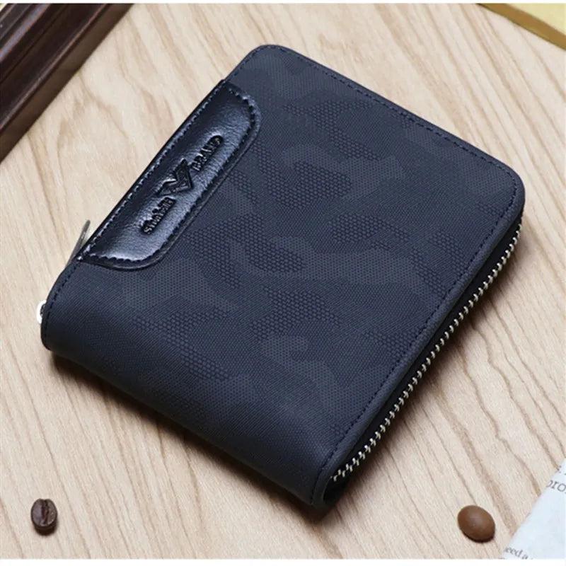 Men's Camo Zipper Wallet with Big Capacity