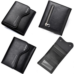Men's Short Wallet Zipper Multifunction Business Wallet