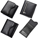 Men's Short Wallet Zipper Multifunction Business Wallet