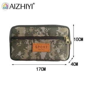 Men Multi-function PU Leather Fanny Waist Bag