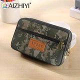 Men Multi-function PU Leather Fanny Waist Bag