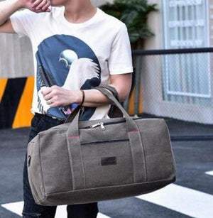 U-shaped Open Canvas Hand Luggage Bag Large Male Shoulder Travel Long Bag