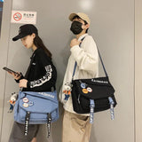 Canvas Bag School Bags for College Student Men Women Shoulder Bags
