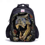 3D Printed Dinosaur School Bag for Boys 13/16 inch