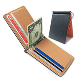Men Wallet Short PU Leather Money Clips Thin Wallet 3 Colors