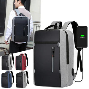 Waterproof Men's Business Backpack with USB Charging Port