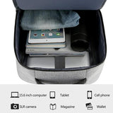 Waterproof Men's Business Backpack with USB Charging Port