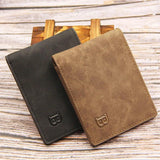 Men's Short Retro Frosted Wallet Multi-card Business Wallet