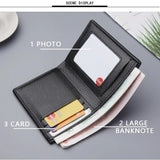 Men's Soft Leather Cross-section Multi-function Wallet