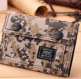 Leisure Camouflage Canvas Wallet Men Tide Short Wallet Women