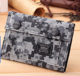 Leisure Camouflage Canvas Wallet Men Tide Short Wallet Women