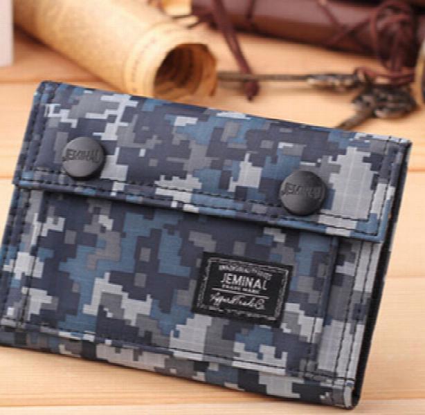 Leisure Camouflage Canvas Wallet Men Tide Short Wallet Women