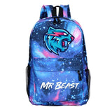 Mr Beast Lightning Cat School Backpack for Boys Girls Teens