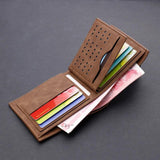 Arrival Men's Retro Leather Short Wallet Multi-Card Wallet