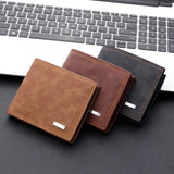 Arrival Men's Retro Leather Short Wallet Multi-Card Wallet