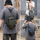 Men Multifunction Shoulder Bag Waterproof Travel Pack Messenger Pack For Male