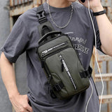Men Multifunction Shoulder Bag Waterproof Travel Pack Messenger Pack For Male