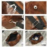 Large Leather Travel Duffle Bag for Men