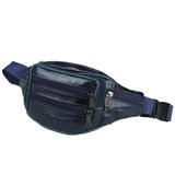 Men's Vintage Leather Waist Bag Zip Pocket Pack Casual Functional Money Phone Ci